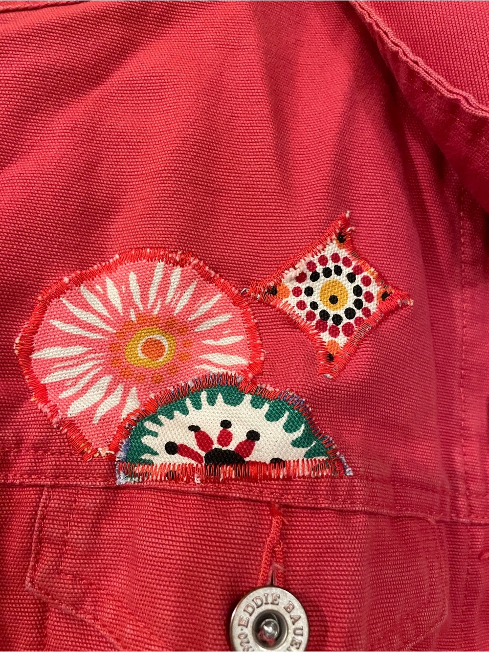 Womens Raspberry Red upcycled Eddie Bauer Jacket - Picture 4 of 7